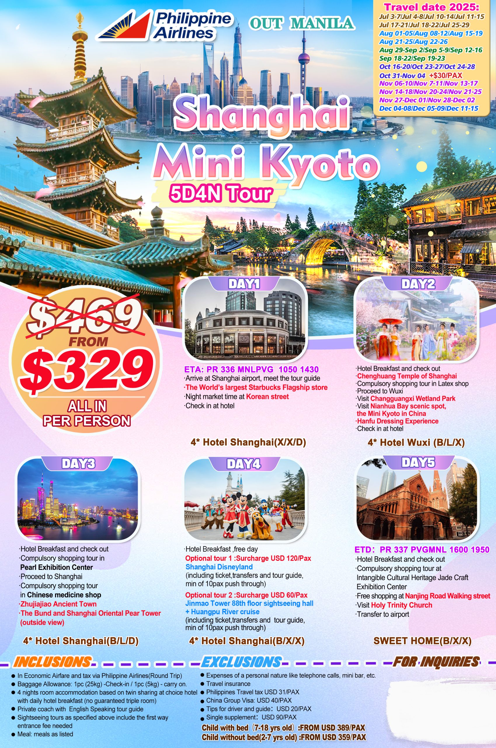 Jul-Dec PR Shanghai Mini Kyoto 5D4N Tour
