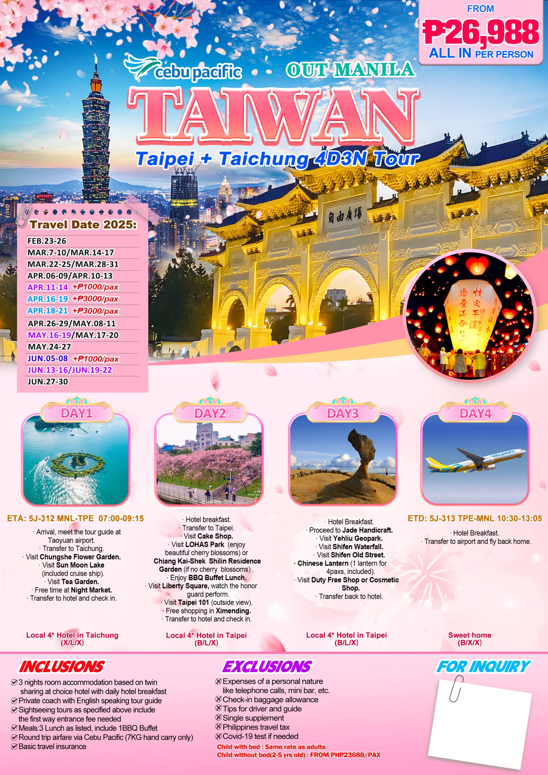 Taipei-Taichung-4D3N-Tour-5J 2025 1st